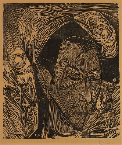Porträt David Müller von Ernst Ludwig Kirchner als Kunstdruck auf Leinwand