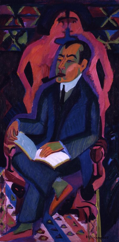 Portrait Manfred Schames von Ernst Ludwig Kirchner als Kunstdruck auf Leinwand