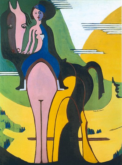 Reiterin von Ernst Ludwig Kirchner als Kunstdruck auf Leinwand