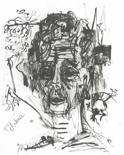 Selbstbildnis unter Morphium von Ernst Ludwig Kirchner als Kunstdruck auf Leinwand