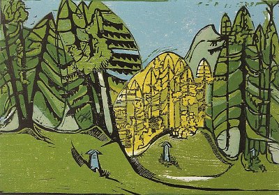 Waldfriedhof von Ernst-Ludwig-Kirchner als Kunstdruck auf Leinwand