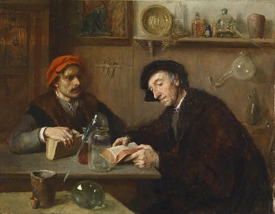 Die Chemiker von Ernst Zimmermann als Kunstdruck auf Leinwand