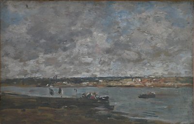 L embouchure de la Touques von Eugene Boudin als Kunstdruck auf Leinwand