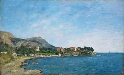 La baie de Fourmis von Eugene Boudin als Kunstdruck auf Leinwand