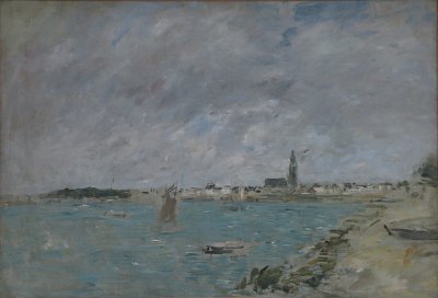 Le Croisic vue generale prise de Pembron von Eugene Boudin als Kunstdruck auf Leinwand