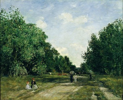 Parc Cordier in Trouville von Eugene Boudin als Kunstdruck auf Leinwand