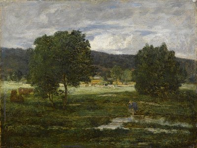 Paysage boise von Eugene Boudin als Kunstdruck auf Leinwand