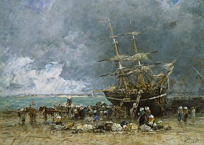 Retour de la Terre Neuvier von Eugene Boudin als Kunstdruck auf Leinwand