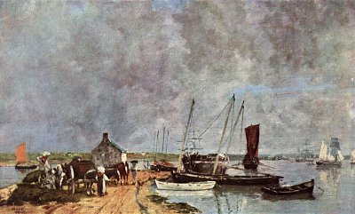 Seehafen von Eugene Boudin als Kunstdruck auf Leinwand