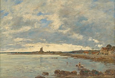 St. Vaast la Hougue von Eugene Boudin als Kunstdruck auf Leinwand