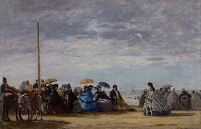 The beach von Eugene Boudin als Kunstdruck auf Leinwand