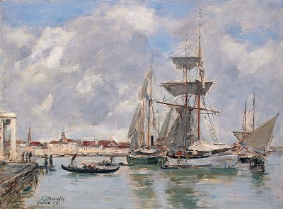 Venice The Grand Canal von Eugene Boudin als Kunstdruck auf Leinwand