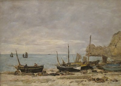 etretat von Eugene Boudin als Kunstdruck auf Leinwand