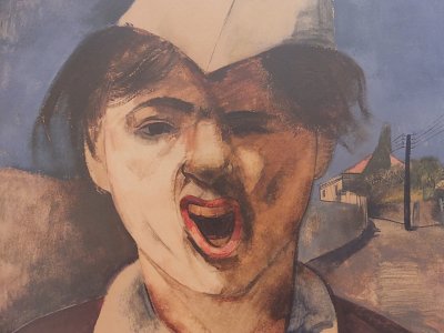 Auschwitz von Felix Nussbaum als Kunstdruck auf Leinwand
