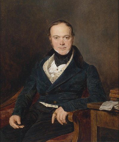 Bildnis August Walter von Ferdinand-Georg-Waldmueller als Kunstdruck auf Leinwand