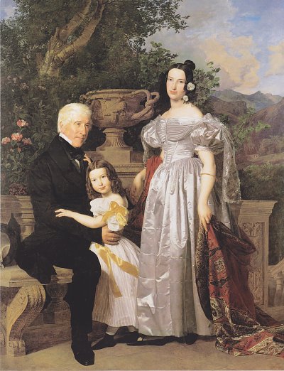 Familie Kerzmann von Ferdinand-Georg-Waldmueller als Kunstdruck auf Leinwand