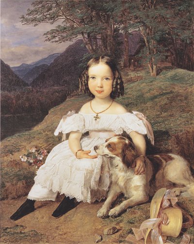 Julia Comtesse Apraxin von Ferdinand Georg Waldmueller als Kunstdruck auf Leinwand