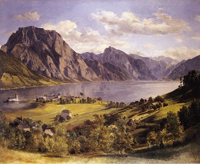 Traunsee von Ferdinand Georg Waldmueller als Kunstdruck auf Leinwand