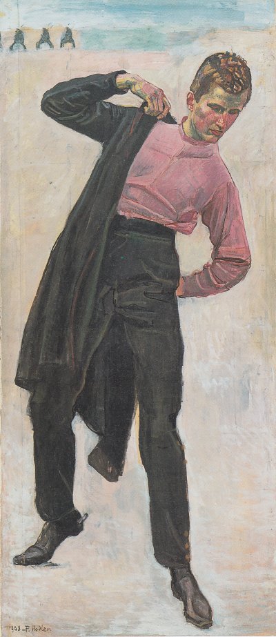 Jenenser Student von Ferdinand-Hodler als Kunstdruck auf Leinwand