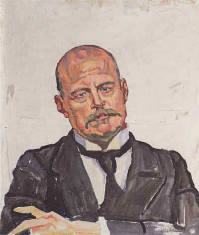 Portrait of Georges Navazza von Ferdinand-Hodler als Kunstdruck auf Leinwand