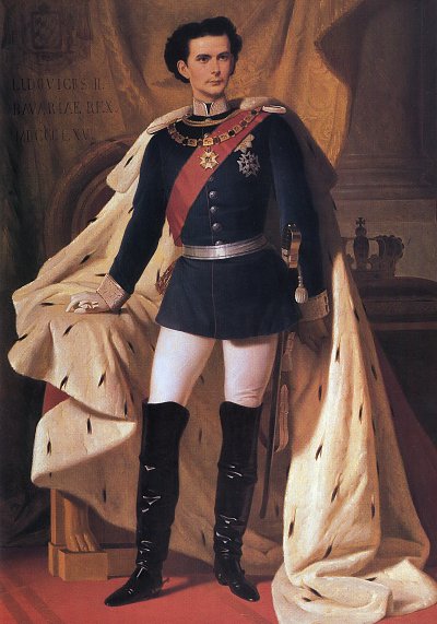 Der 20 jaehrige Ludwig II in Koeningsmantel von Ferdinand von Piloty als Kunstdruck auf Leinwand