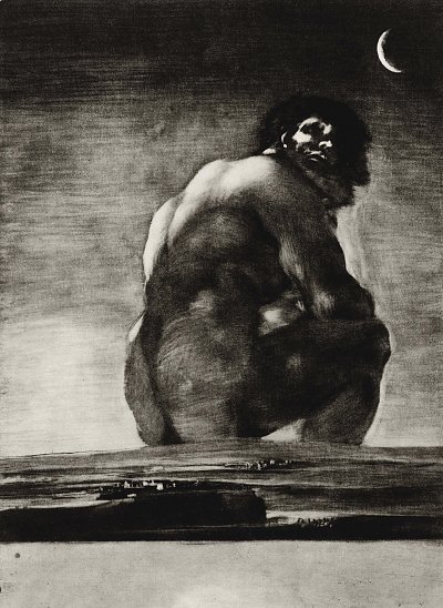 Der Koloss von Francisco de Goya als Kunstdruck auf Leinwand