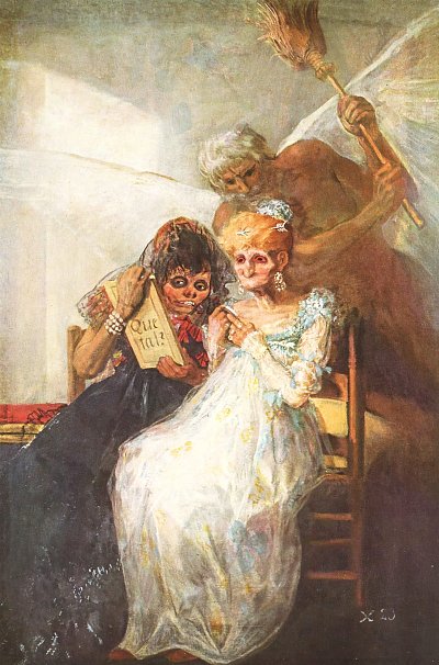 Einst und jetzt von Francisco de Goya als Kunstdruck auf Leinwand