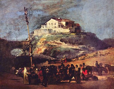 Maibaum von Francisco de Goya als Kunstdruck auf Leinwand