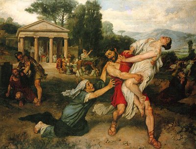 Rape of the Sabine Women von Francisco Pradilla Y Ortiz als Kunstdruck auf Leinwand
