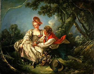 Autumn von Francois Boucher als Kunstdruck auf Leinwand