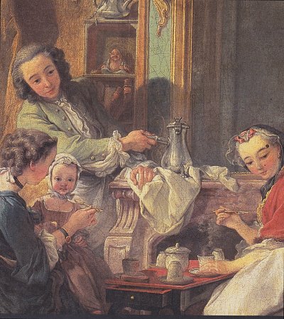 Das Fruehstueck von Francois Boucher als Kunstdruck auf Leinwand