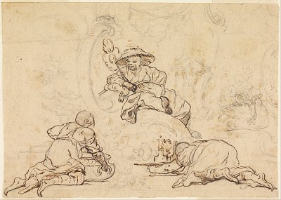 Designs for Chinoiserie Ornament von Francois Boucher als Kunstdruck auf Leinwand