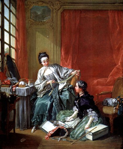 Die Modistin von Francois Boucher als Kunstdruck auf Leinwand