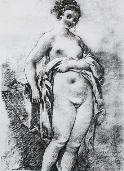Female nude von Francois Boucher als Kunstdruck auf Leinwand