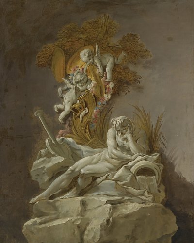 Fountain Study I von Francois Boucher als Kunstdruck auf Leinwand
