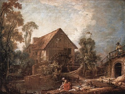 Le Moulin von Francois Boucher als Kunstdruck auf Leinwand