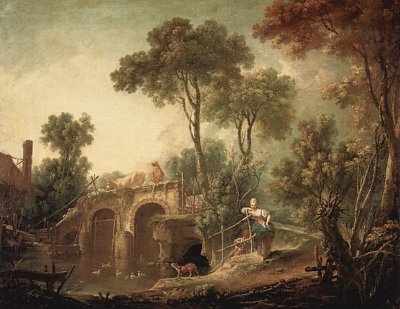Le Pont von Francois Boucher als Kunstdruck auf Leinwand
