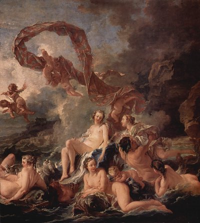 Le Triomphe de Venus dit aussi La Naissance de Venus von Francois Boucher als Kunstdruck auf Leinwand