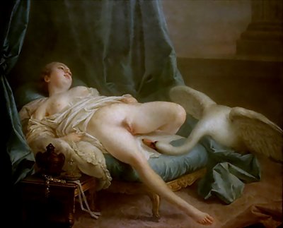 Leda and the Swan von Francois Boucher als Kunstdruck auf Leinwand