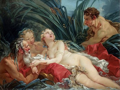 Pan and Syrinx von Francois Boucher als Kunstdruck auf Leinwand