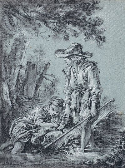 Pastorale von Francois Boucher als Kunstdruck auf Leinwand