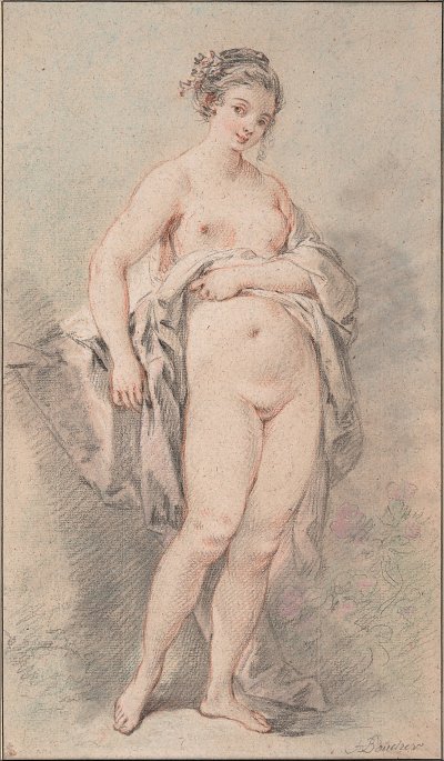 Standing Nude Girl Kunstdruck