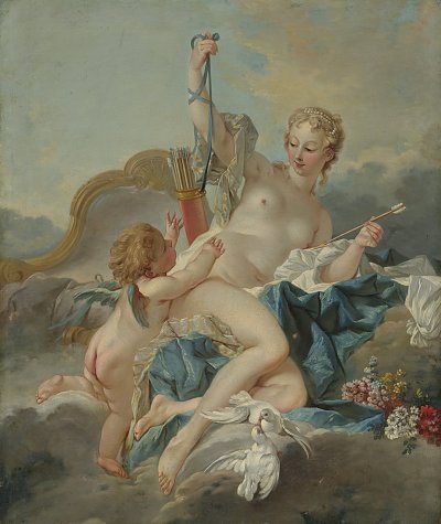 Venus desarmant Cupidon von Francois Boucher als Kunstdruck auf Leinwand