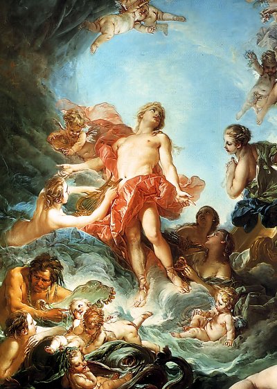 geen rechten meer wegens ouderdom von Francois Boucher als Kunstdruck auf Leinwand
