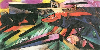 Balkankrieg von Franz Marc als Kunstdruck auf Leinwand
