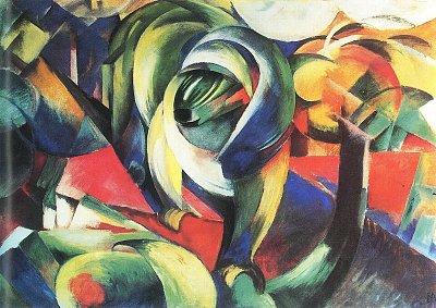 Der Mandrill von Franz Marc als Kunstdruck auf Leinwand