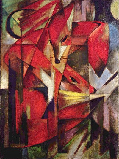 Fuechse 2 von Franz Marc als Kunstdruck auf Leinwand