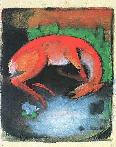 Getoetetes Reh von Franz Marc als Kunstdruck auf Leinwand