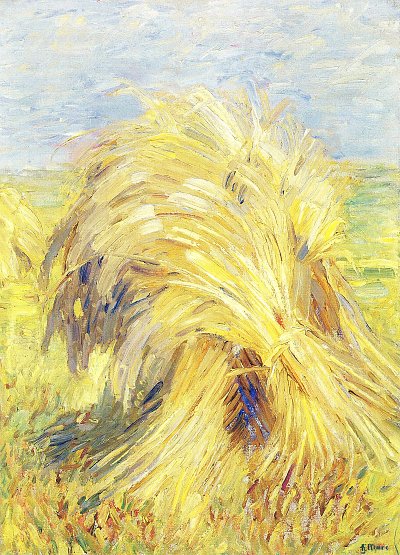 Getreidegarbe von Franz Marc als Kunstdruck auf Leinwand