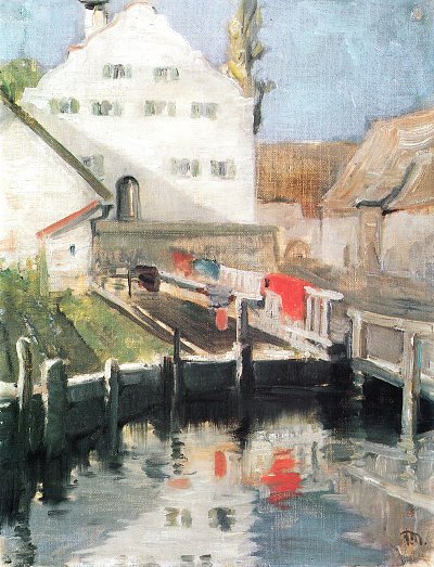 Indersdorf von Franz Marc als Kunstdruck auf Leinwand